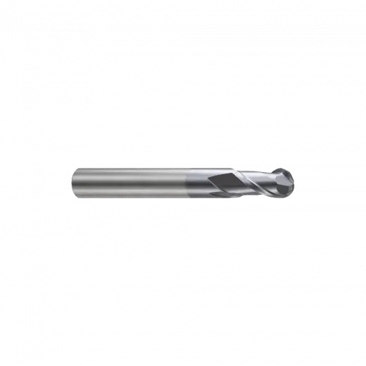 Фреза концевая твердосплавная Alpha-PX c 2-мя зубьями (спираль 35˚), укороченная, сферическая, 10X10