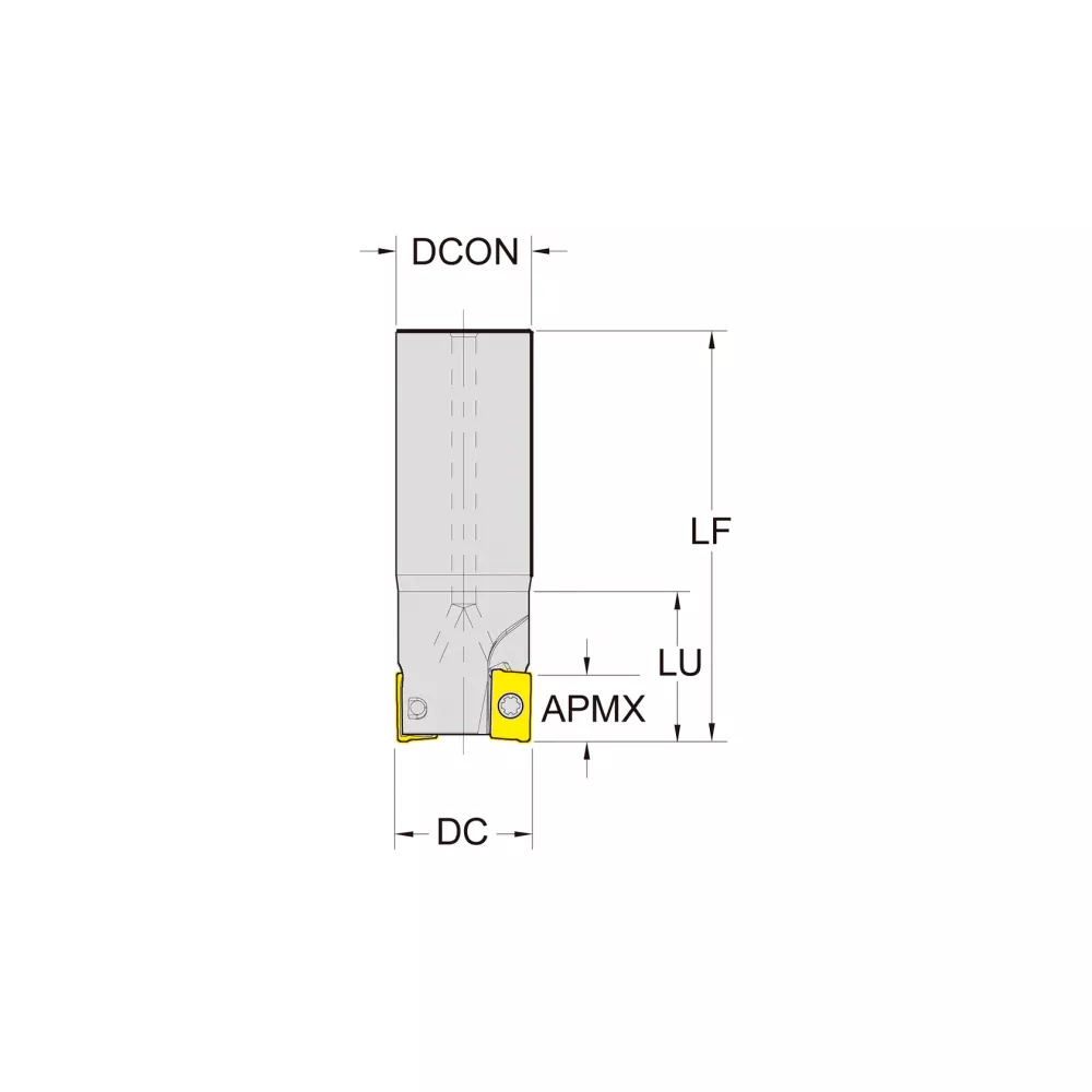 Корпус фрезы со сменными пластинами NC-AP16-D32-C32-L150-Z03