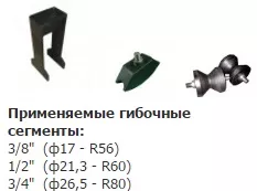 Применяемые гибочные сегменты