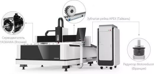 Оптоволоконный лазерный станок для резки металла LF3015E 700Вт Raycus